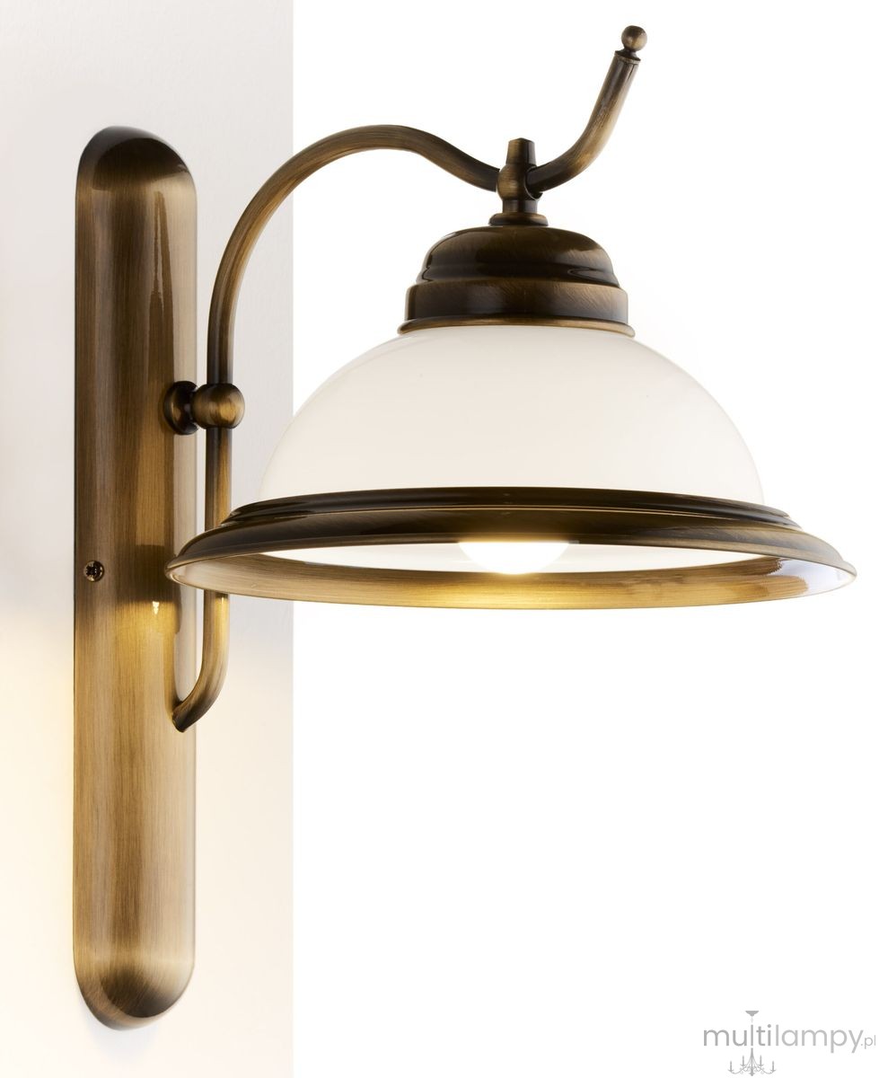 Opal kinkiet 1xE27 mosiądz patynowany 18