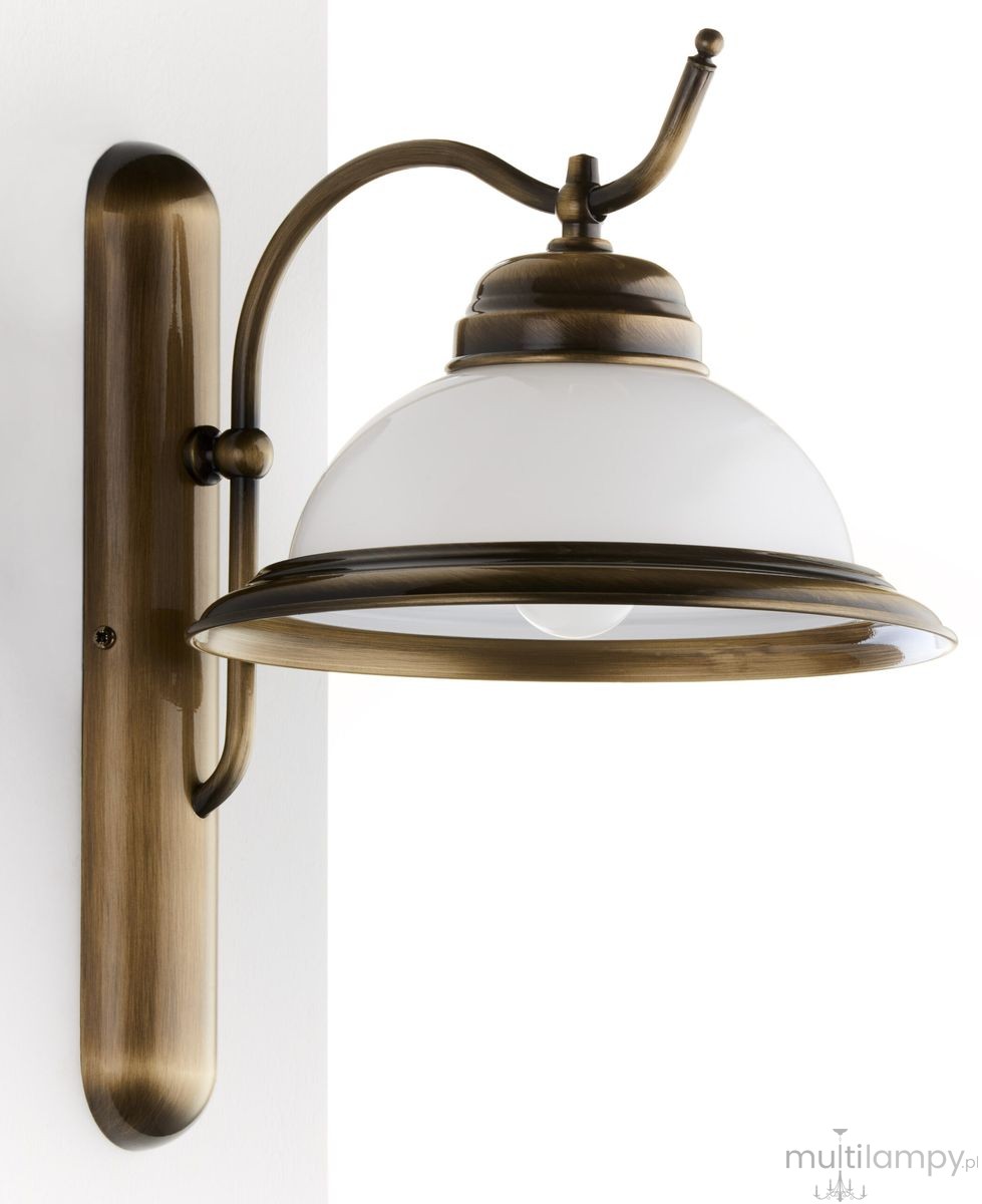 Opal kinkiet 1xE27 mosiądz patynowany 18