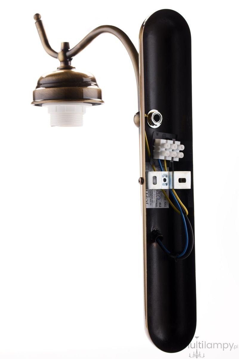 Opal kinkiet 1xE27 mosiądz patynowany 18