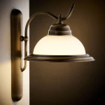 Opal kinkiet 1xE27 mosiądz patynowany 18