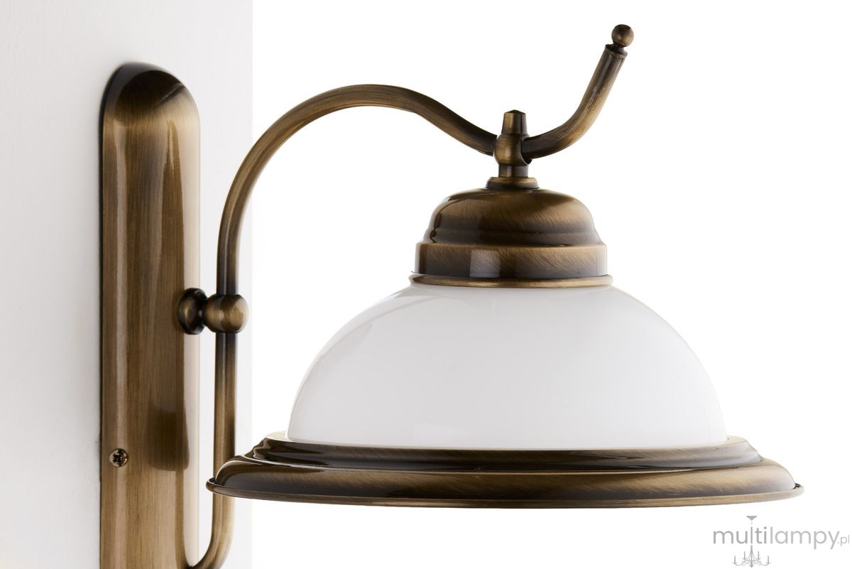 Opal kinkiet 1xE27 mosiądz patynowany 18