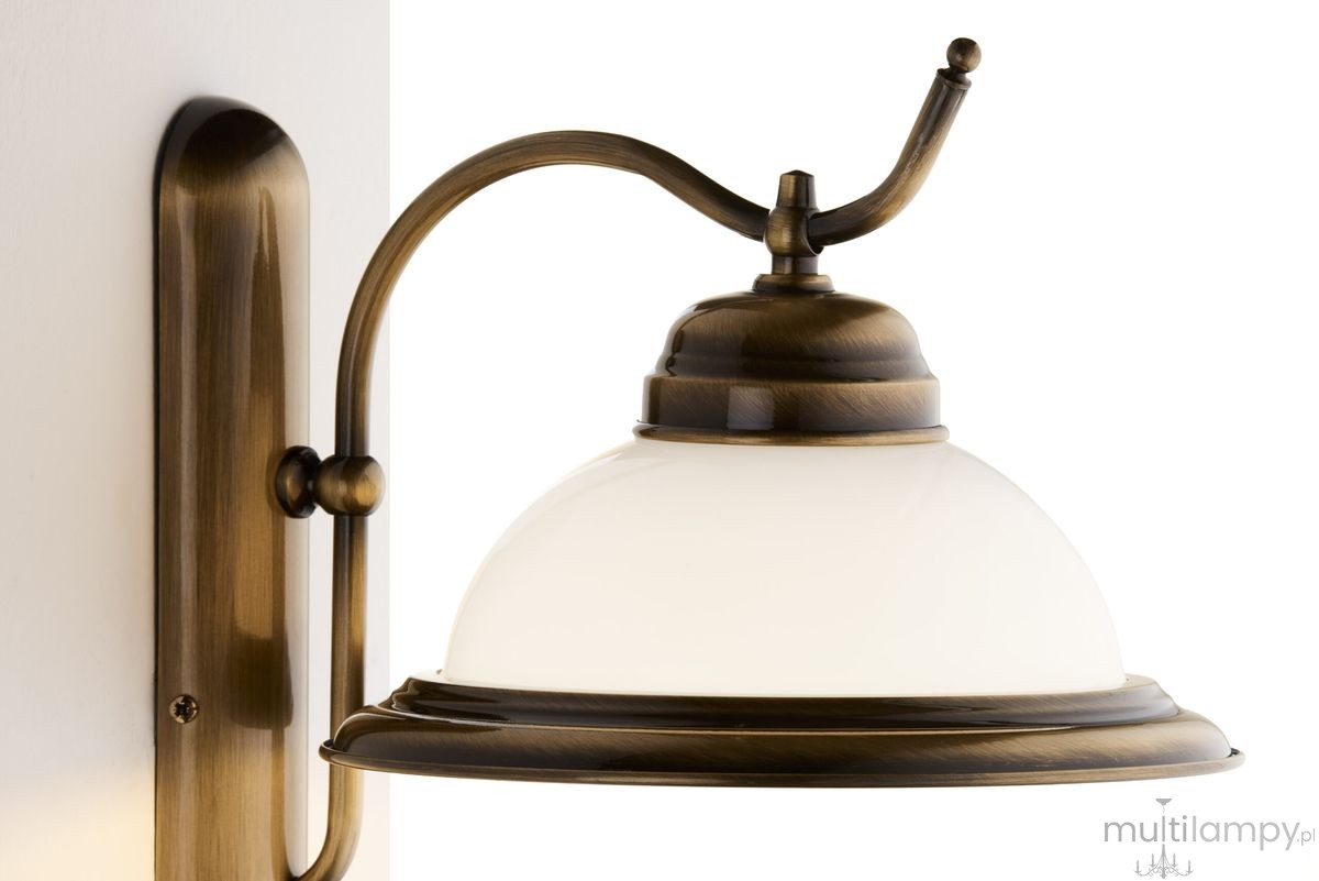 Opal kinkiet 1xE27 mosiądz patynowany 18