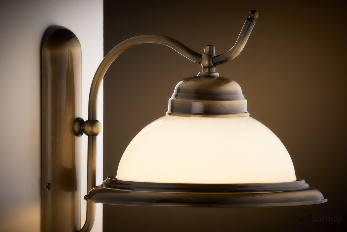 Opal kinkiet 1xE27 mosiądz patynowany 18