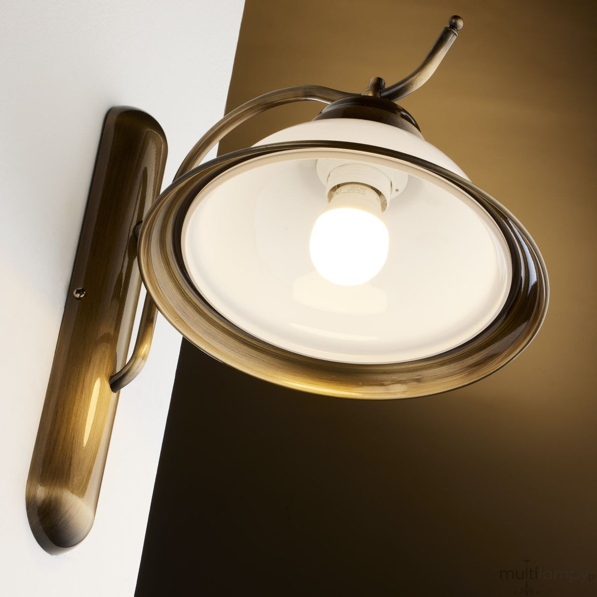 Opal kinkiet 1xE27 mosiądz patynowany 18