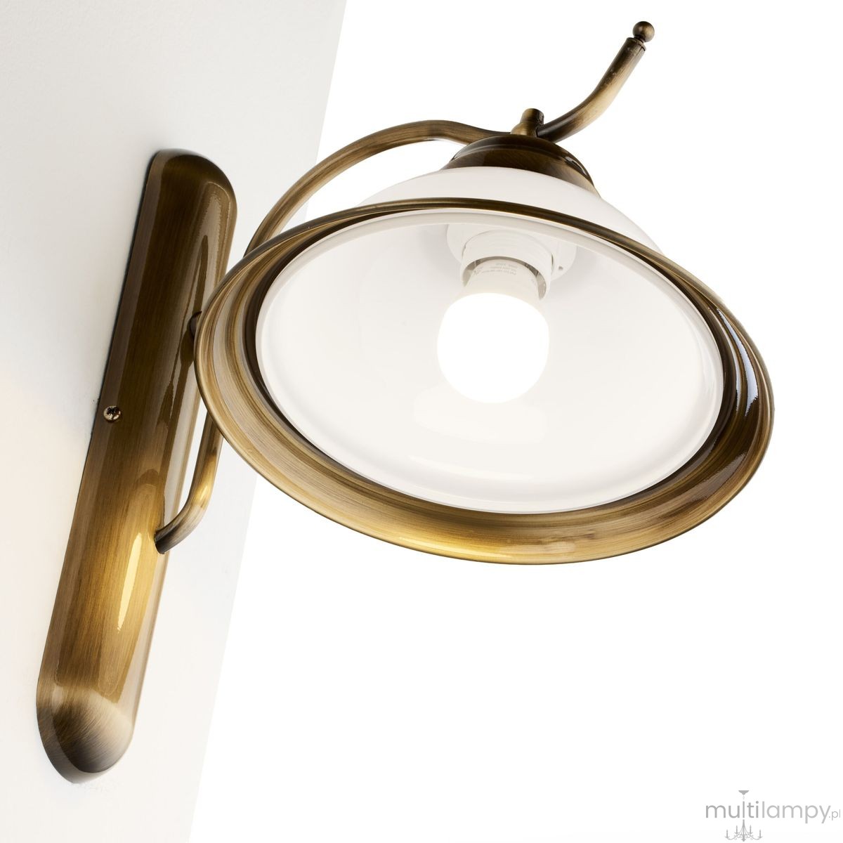Opal kinkiet 1xE27 mosiądz patynowany 18