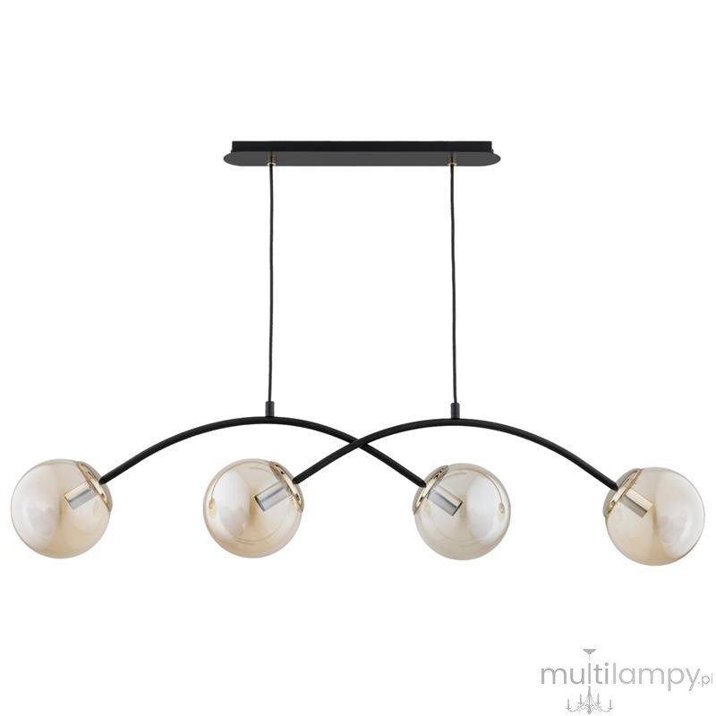 Bester lampa wisząca 4xE14 czarna bursztyn 63402