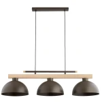 Verta lampa wisząca 3xE27 czekoladowy brąz drewno 62623
