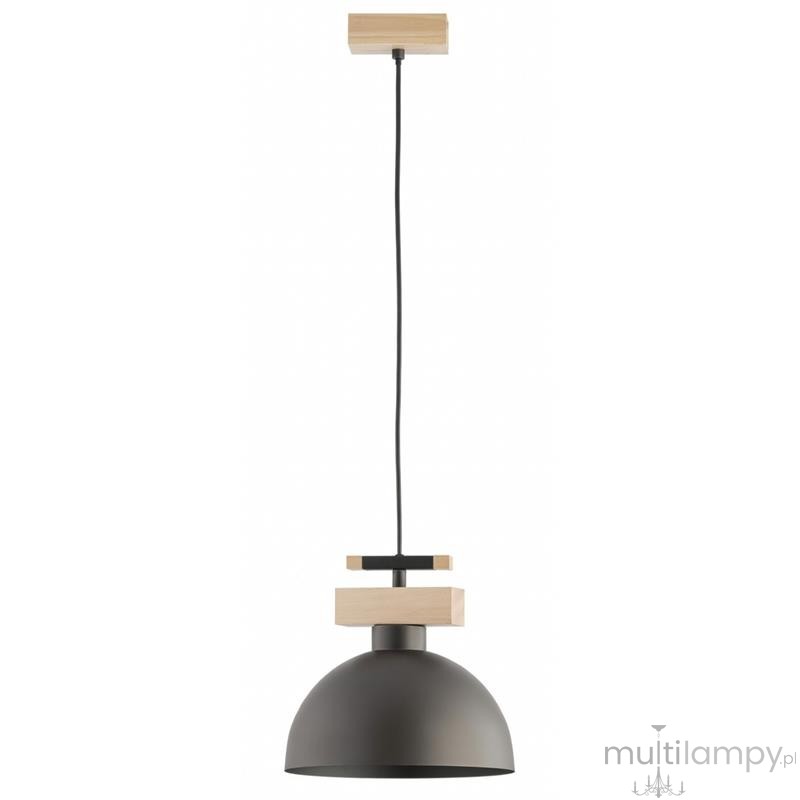 Verta lampa wisząca E27 czekoladowy brąz drewno 61621