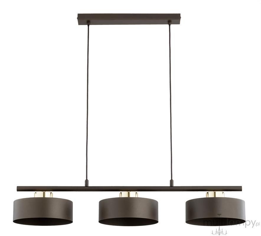 Selia lampa wisząca 3xE27 brązowa złota 62620