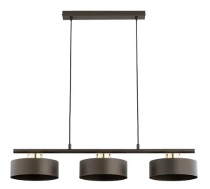 Selia lampa wisząca 3xE27 brązowa złota 62620