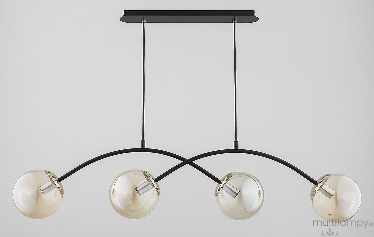Bester lampa wisząca 4xE14 czarna bursztyn 63402