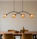 Bester lampa wisząca 4xE14 czarna bursztyn 63402