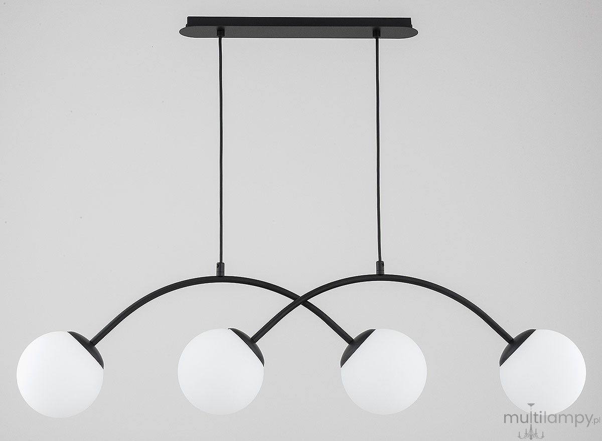 Bester lampa wisząca 4xE14 czarna biały 63403