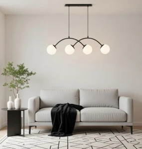 Bester lampa wisząca 4xE14 czarna biały 63403