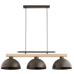 Verta lampa wisząca 3xE27 czekoladowy brąz drewno 62623