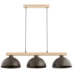 Verta Pro lampa wisząca 3xE27 czekoladowy brąz drewno 62625