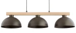 Verta Pro lampa wisząca 3xE27 czekoladowy brąz drewno 6262