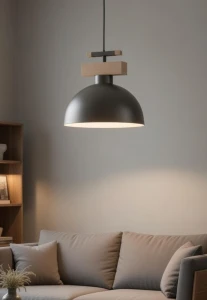 Verta lampa wisząca E27 czekoladowy brąz drewno 61621