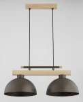Verta lampa wisząca 2xE27 czekoladowy brąz drewno 62626