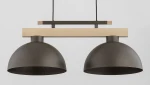 Verta lampa wisząca 2xE27 czekoladowy brąz drewno 62626