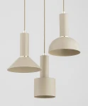 Vanti lampa wisząca 3xE27 beżowa złota 62615