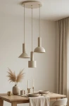 Vanti lampa wisząca 3xE27 beżowa złota 62615