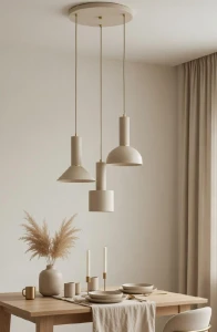 Vanti lampa wisząca 3xE27 beżowa złota 62615