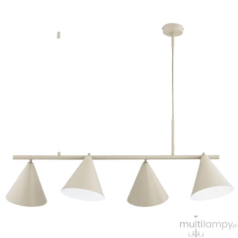 Zelta Maxi lampa wisząca 4xE27 beżowa 63421