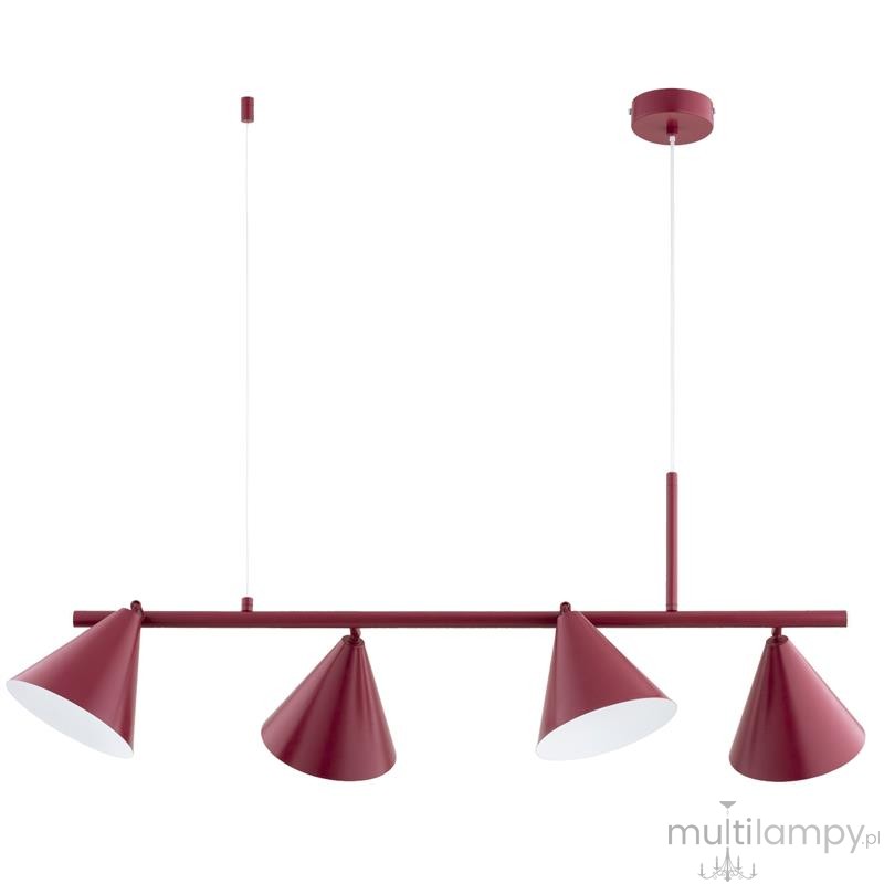Zelta Midi lampa wisząca spot 4xE27 bordowa 63422