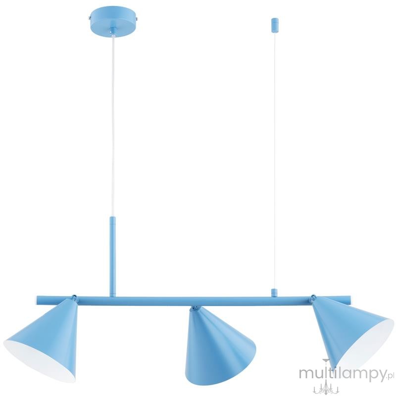 Zelta Midi lampa wisząca 3xE27 niebieska 62629