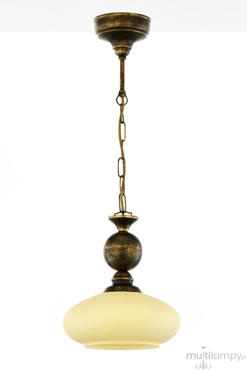 Bolero lampa wisząca 1xE27 czarna/złoty patynowany 389