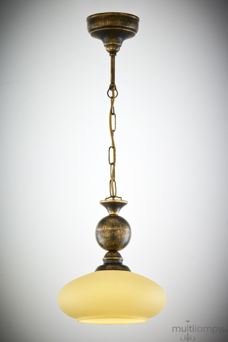 Bolero lampa wisząca 1xE27 czarna/złoty patynowany 389