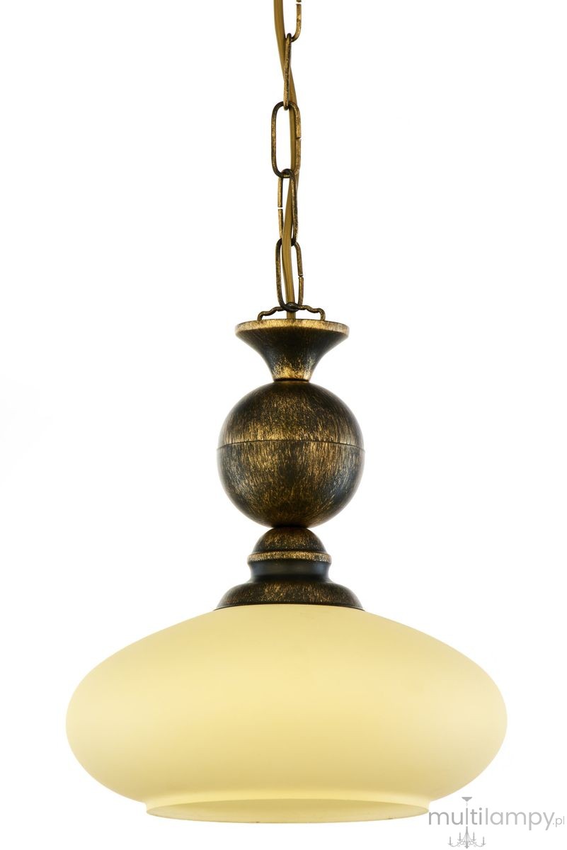 Bolero lampa wisząca 1xE27 czarna/złoty patynowany 389