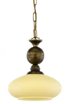 Bolero lampa wisząca 1xE27 czarna/złoty patynowany 389