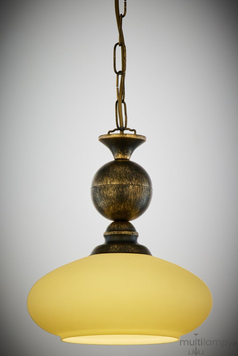 Bolero lampa wisząca 1xE27 czarna/złoty patynowany 389