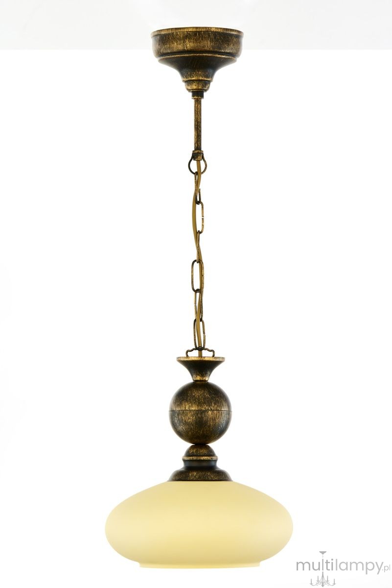Bolero lampa wisząca 1xE27 czarna/złoty patynowany 389