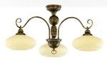 Bolero lampa sufitowa 3xE27 czarna/złoty patynowany 397