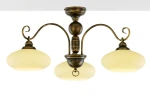 Bolero lampa sufitowa 3xE27 czarna/złoty patynowany 397