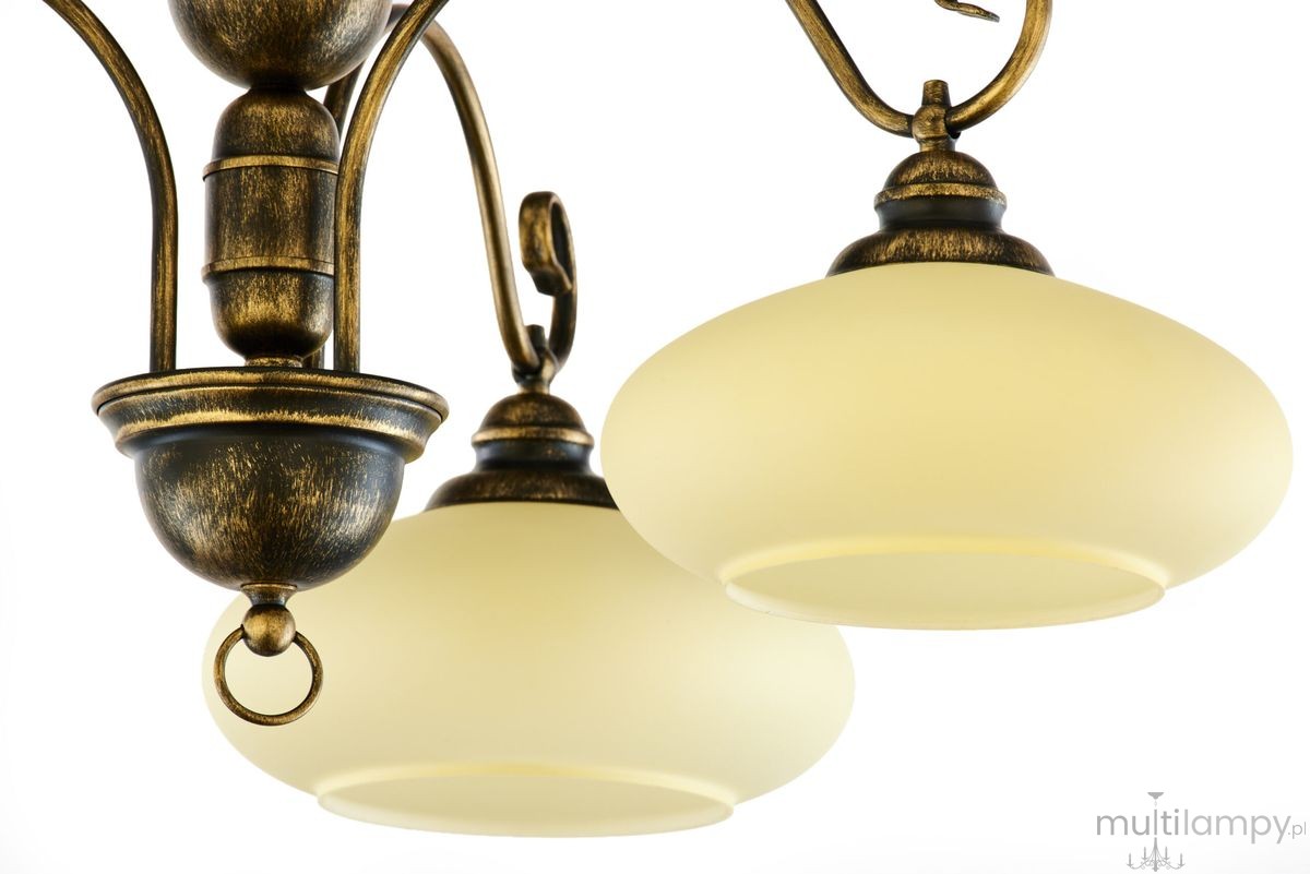 Bolero lampa sufitowa 3xE27 czarna/złoty patynowany 397
