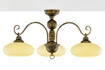Bolero lampa sufitowa 3xE27 czarna/złoty patynowany 397