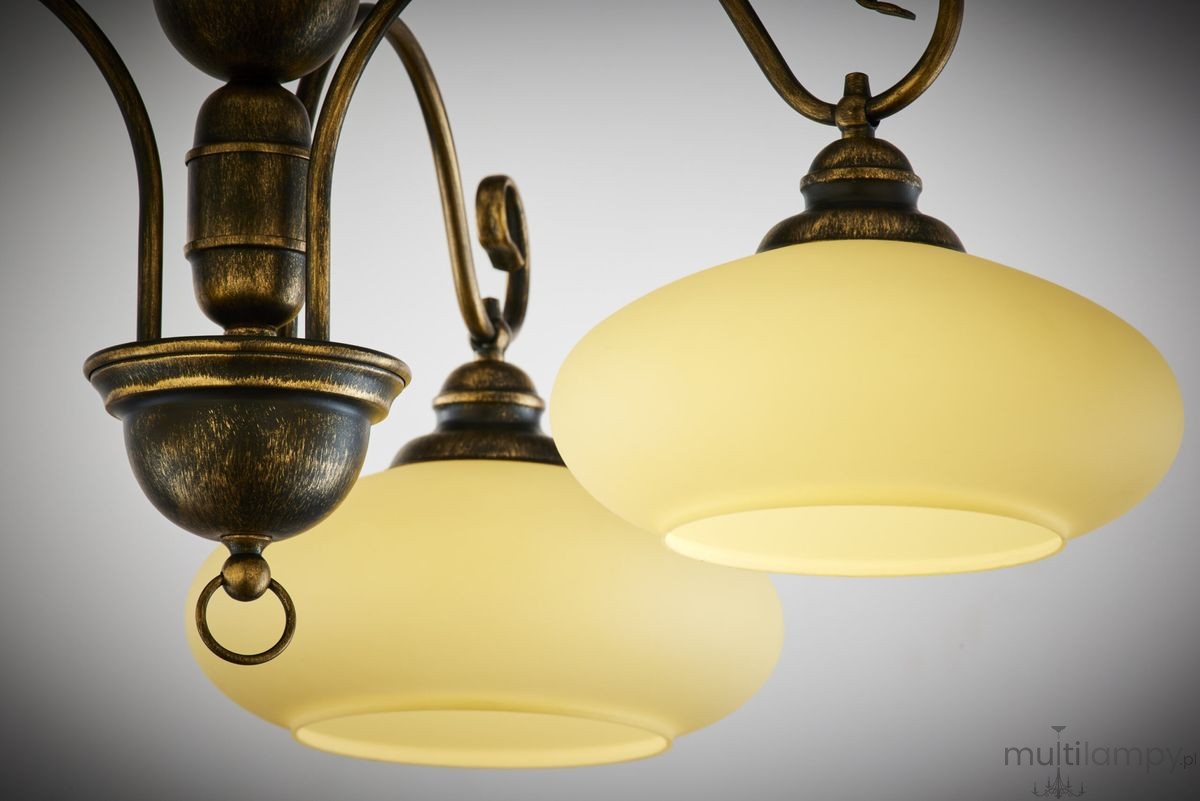 Bolero lampa sufitowa 3xE27 czarna/złoty patynowany 397