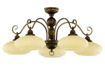 Bolero lampa sufitowa 5xE27 czarna/złoty patynowany 399