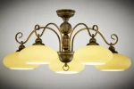 Bolero lampa sufitowa 5xE27 czarna/złoty patynowany 399