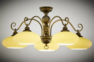 Bolero lampa sufitowa 5xE27 czarna/złoty patynowany 399