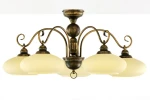 Bolero lampa sufitowa 5xE27 czarna/złoty patynowany 399
