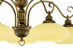 Bolero lampa sufitowa 5xE27 czarna/złoty patynowany 399
