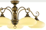 Bolero lampa sufitowa 5xE27 czarna/złoty patynowany 399