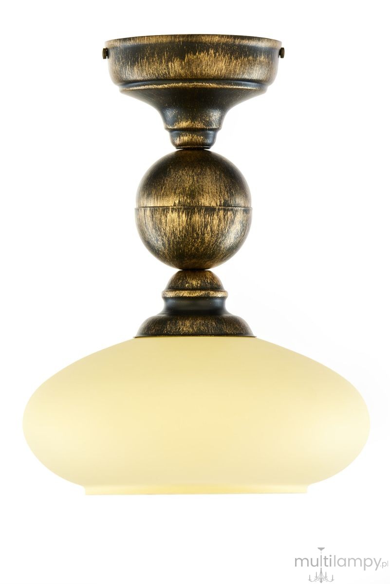 Bolero lampa sufitowa 1xE27 czarna/złoty patynowany 2119