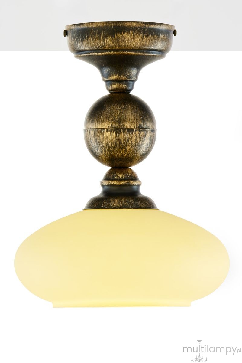 Bolero lampa sufitowa 1xE27 czarna/złoty patynowany 2119