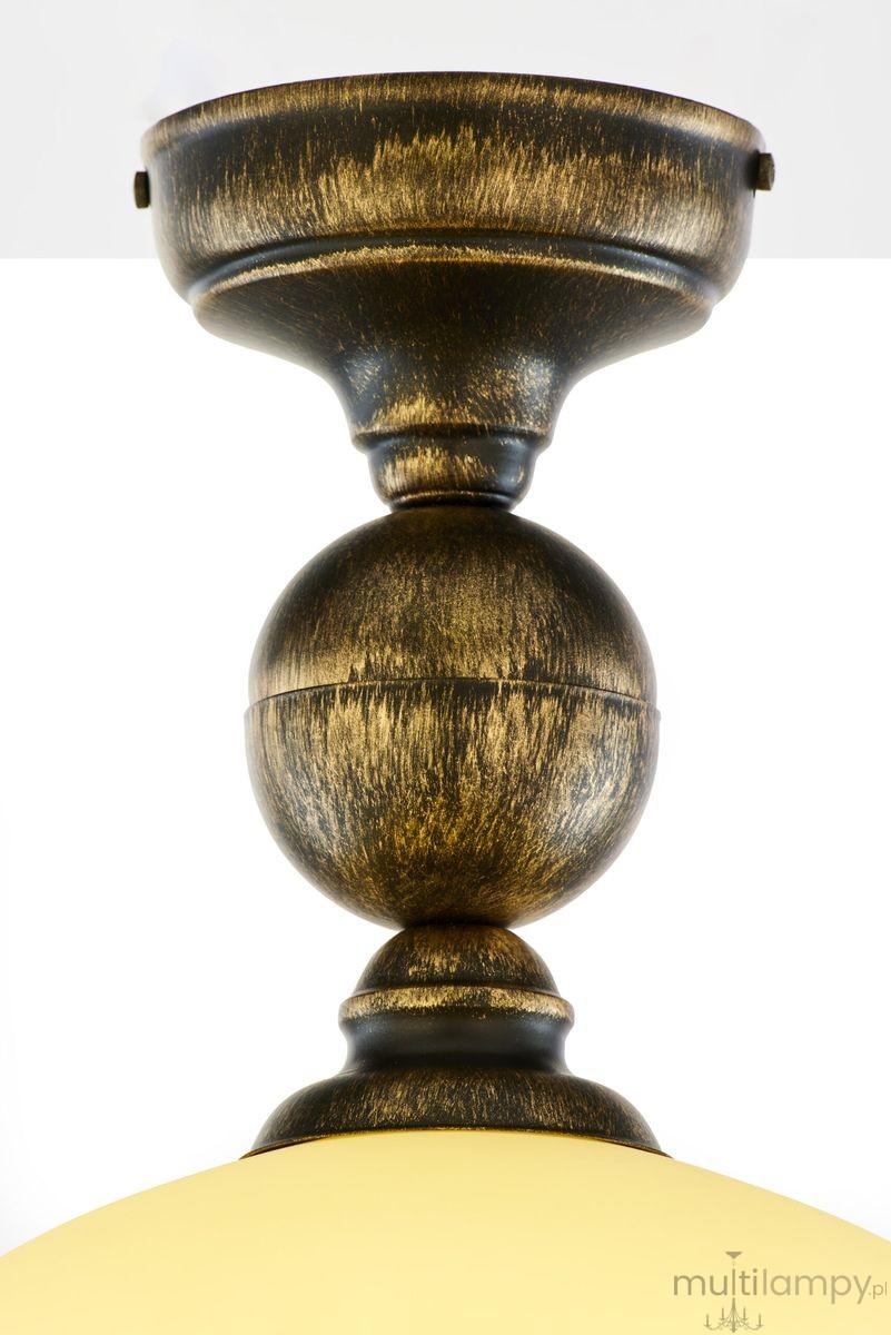 Bolero lampa sufitowa 1xE27 czarna/złoty patynowany 2119